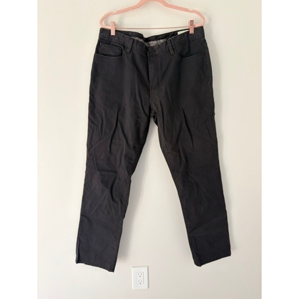 English Laundry Mens Charcoal Gray 5 Pocket Straight Leg Stretch Pants 36x32